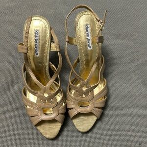 Charles David Taupe Platform sandals Size 9.5